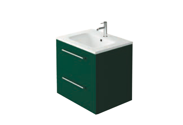 Azure Forest Green 500 Wall Hung Vanity with Basin