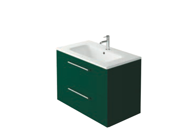 Azure Forest Green 800 Wall Hung Vanity with Basin