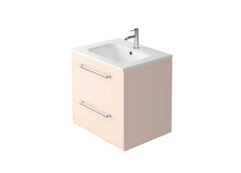 Azure Misty Pink 600 Wall Hung Vanity with Basin