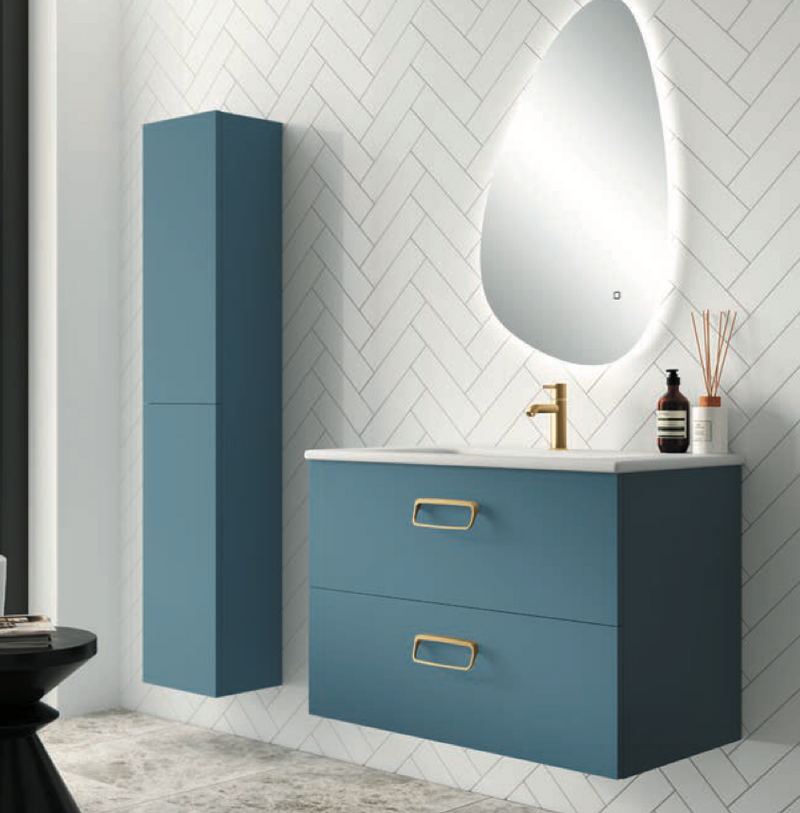 Azure Ocean Blue 1200 Wall Hung Vanity with Basin