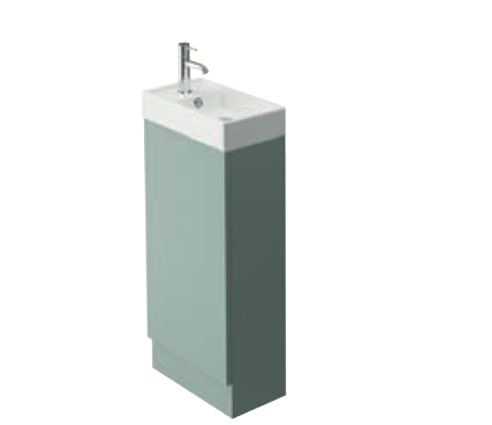 Azure Fjord Green 400 Cloakroom Unit with Basin