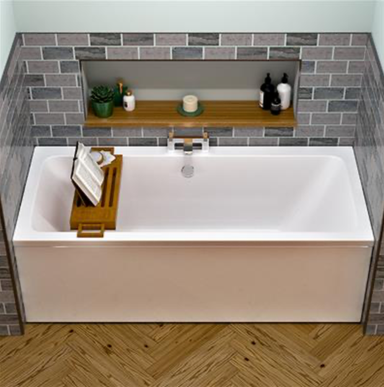 Portland Double Ended 5mm Bath 1800 x 800mm