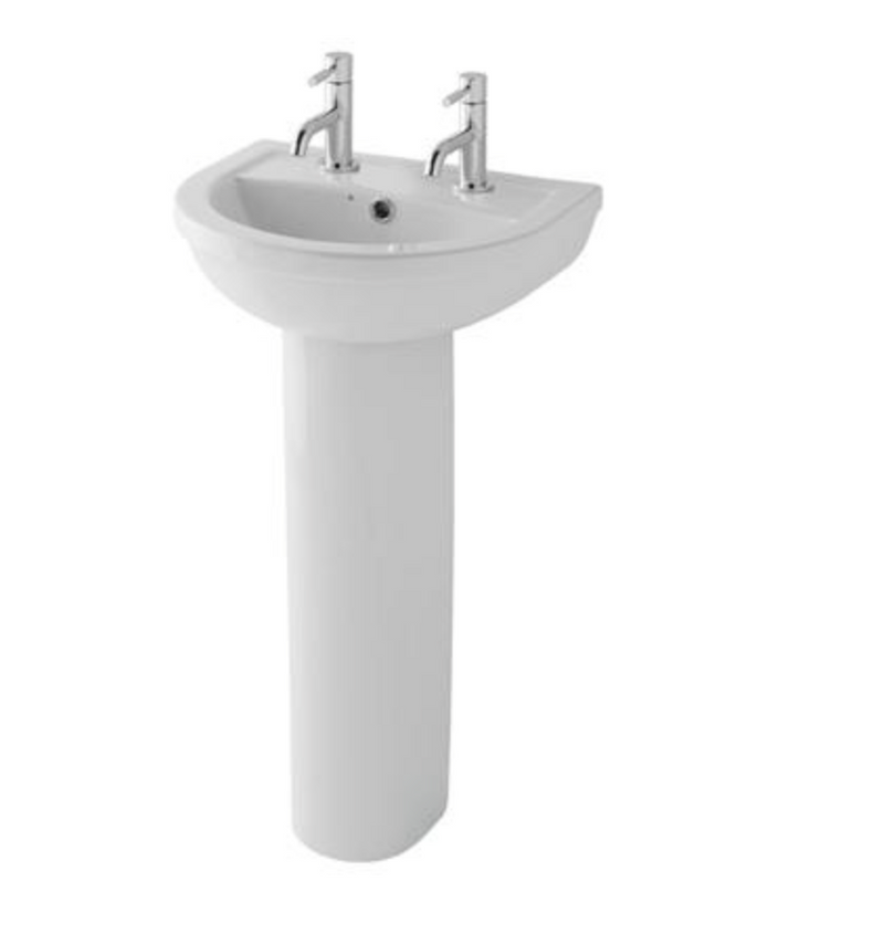 Dura 550 1TH Basin with Pedestal