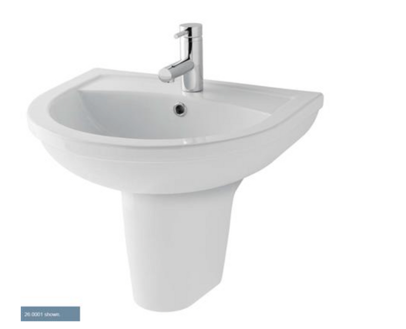 Dura 550 1TH Basin with Pedestal