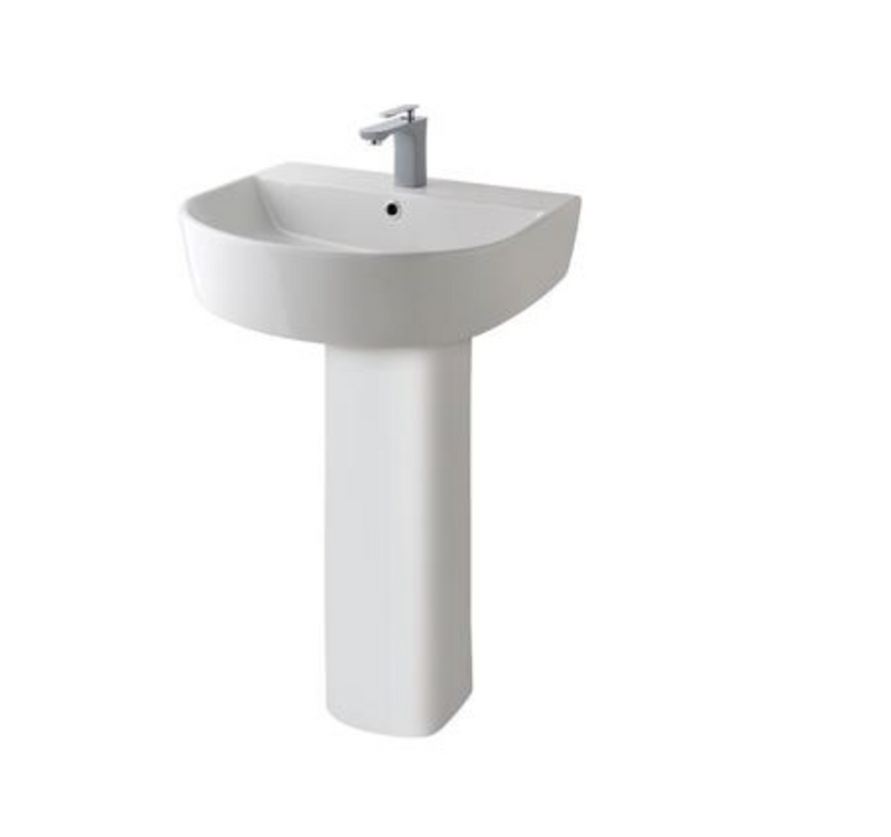 Metro Slim Rim 555 Basin with Pedestal