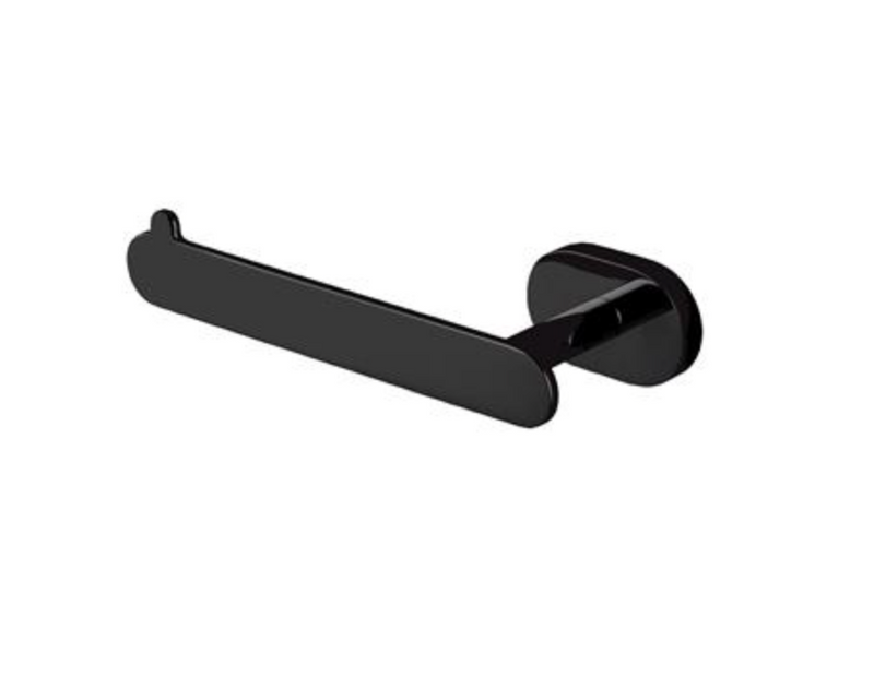 Salerno Matt Black Toilet Roll Holder