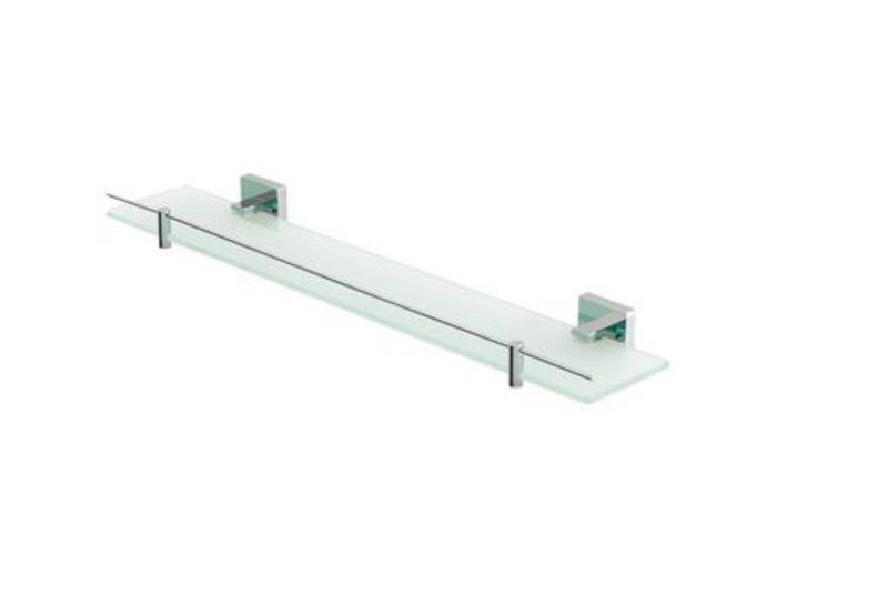 Rimini Solid Brass Glass Shelf with Barrier