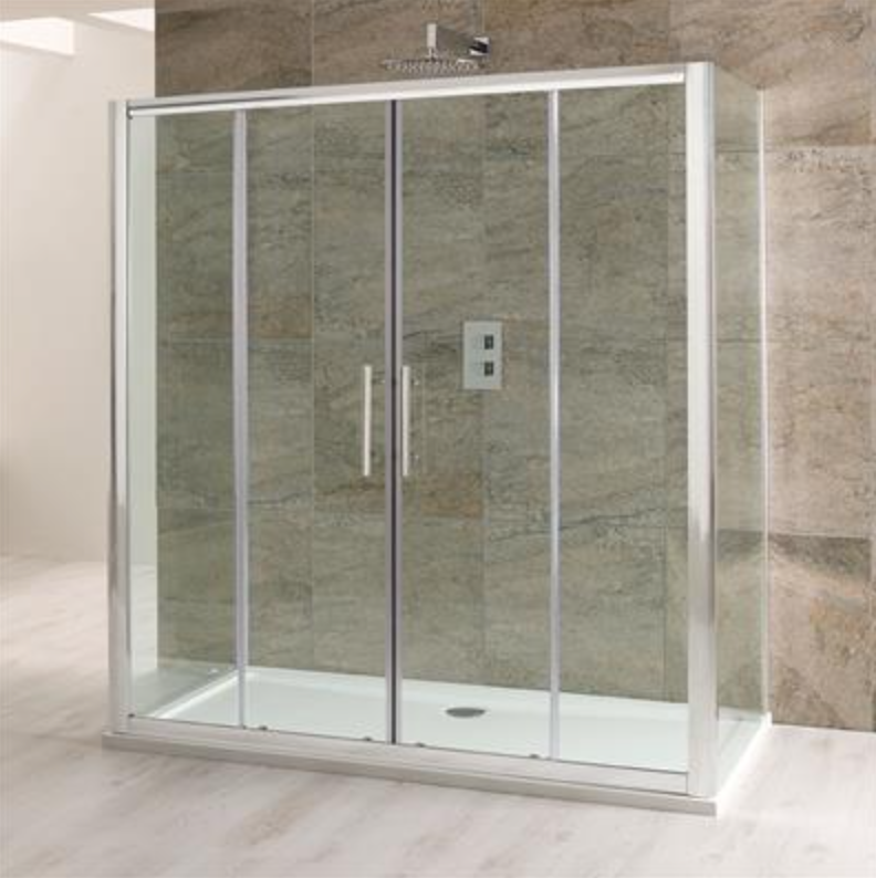 Volente Double 6mm Sliding Door 1200 x 1850mm