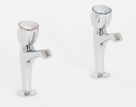 Skara Chrome High Neck Sink Pillar Taps