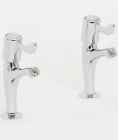 Skara Chrome Lever Sink Pillar Taps