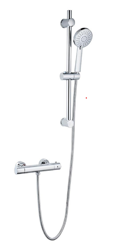 K-Vit Chrome Plan Thermostatic Bar Shower