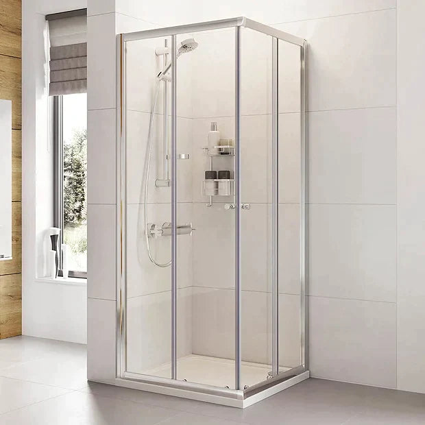 Haven6 Chrome Offset Corner Entry Shower Enclosure 800 x 900mm