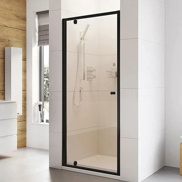 Haven6 Matt Black Pivot Door Shower Enclosure 900 x 900mm