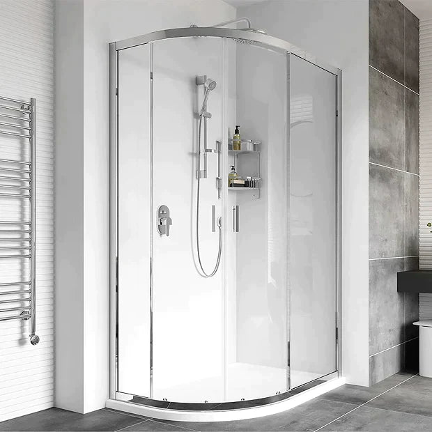 Haven8 Chrome Two Door Offset Quadrant Shower Enclosure 800 x 1200mm