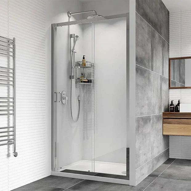 Haven8 Chrome Sliding Door Shower Enclosure 1500 x 1950mm