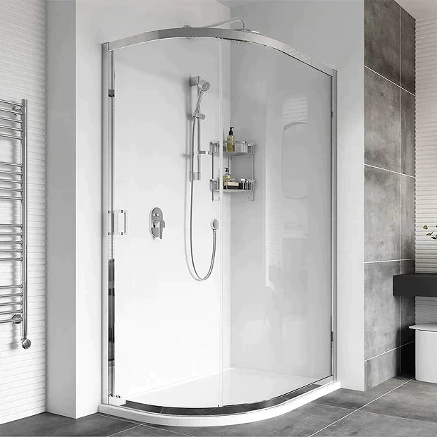 Haven8 Chrome One Door Offset Quadrant Shower Enclosure 800 x 1200mm