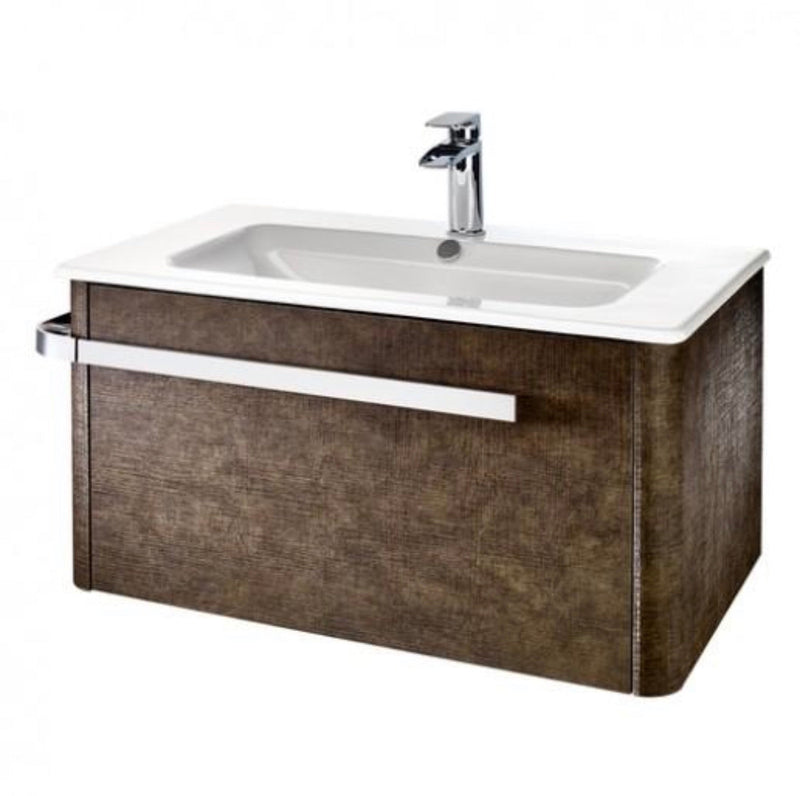 Linen 800mm Basin & Wall Mounted Vanity Unit - Choose Colour