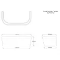 Trojan Curve 'D' Shape Double Ended Reinforced Bath 1700 x 800mm