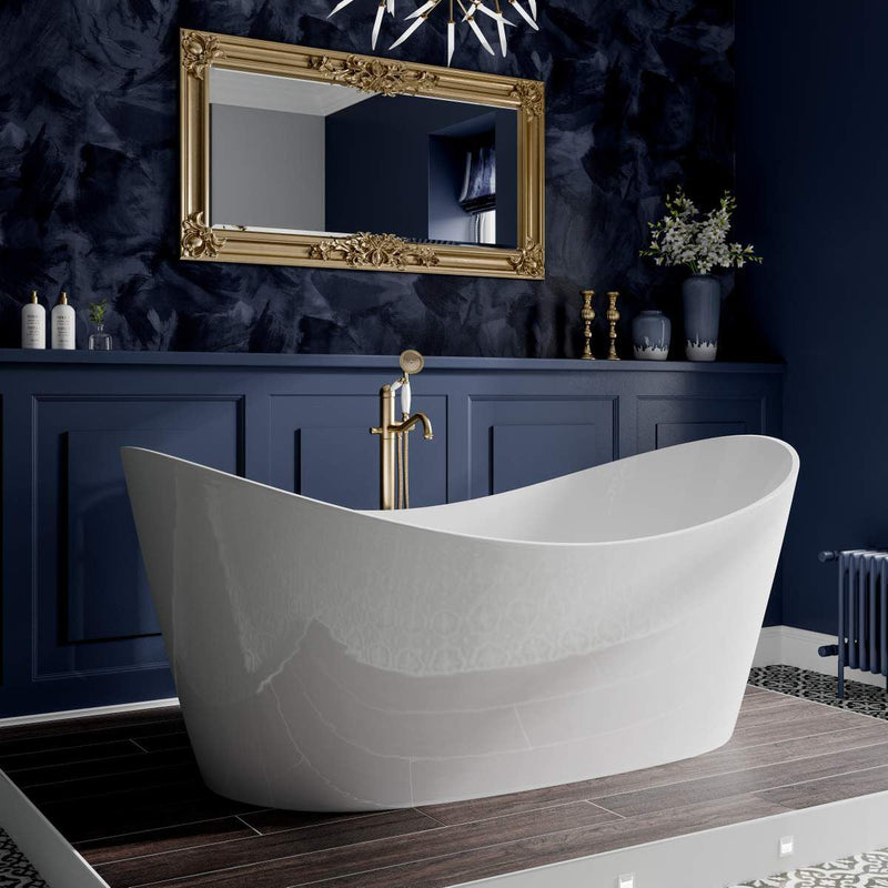 Trojan Emerald Contemporary Oval Bath with Waste 1800 x 800mm