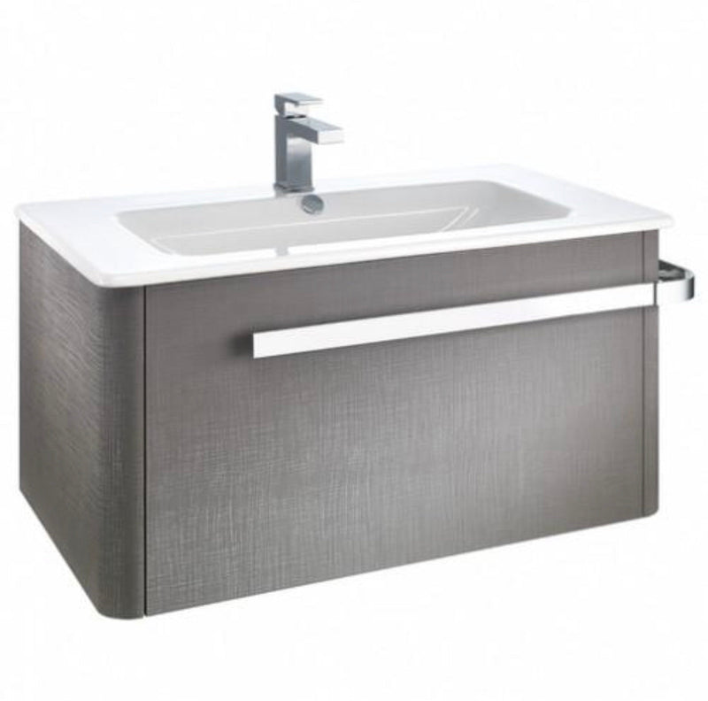 Linen 800mm Basin & Wall Mounted Vanity Unit - Choose Colour