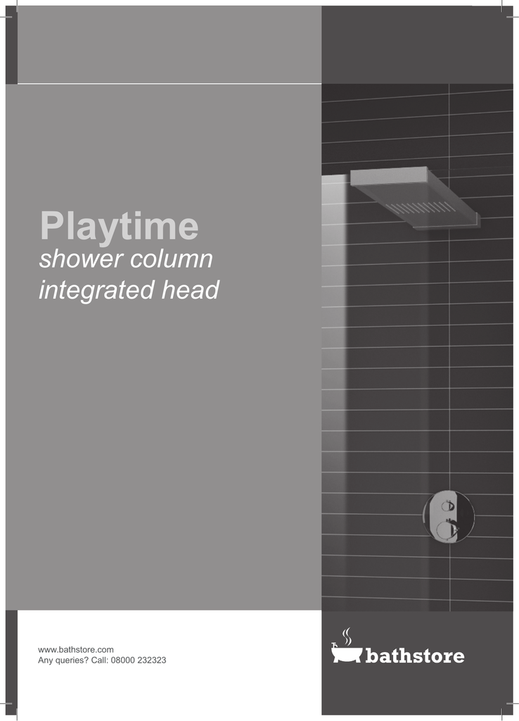 Playtime 800mm Walk-Through Shower With Integrated Shower Head & Side Screen