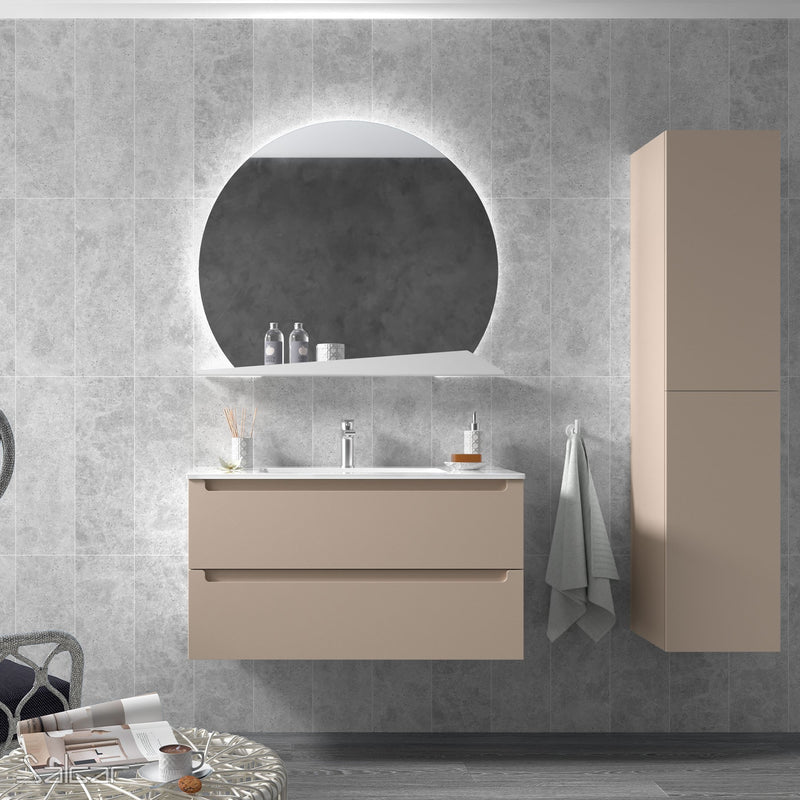 Monterrey 1000 Wall Hung Vanity Unit + Basin - Matt Macchiato