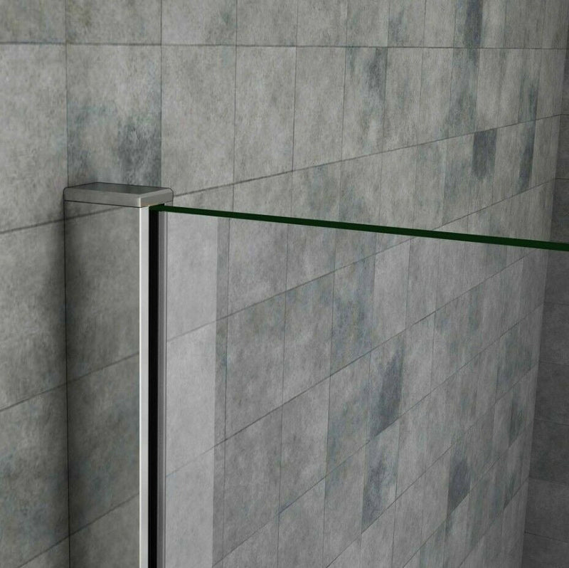 Elle 1200mm Walk-In Shower Panel Wetroom 8mm Easy Clean Nano Glass Shower Screen