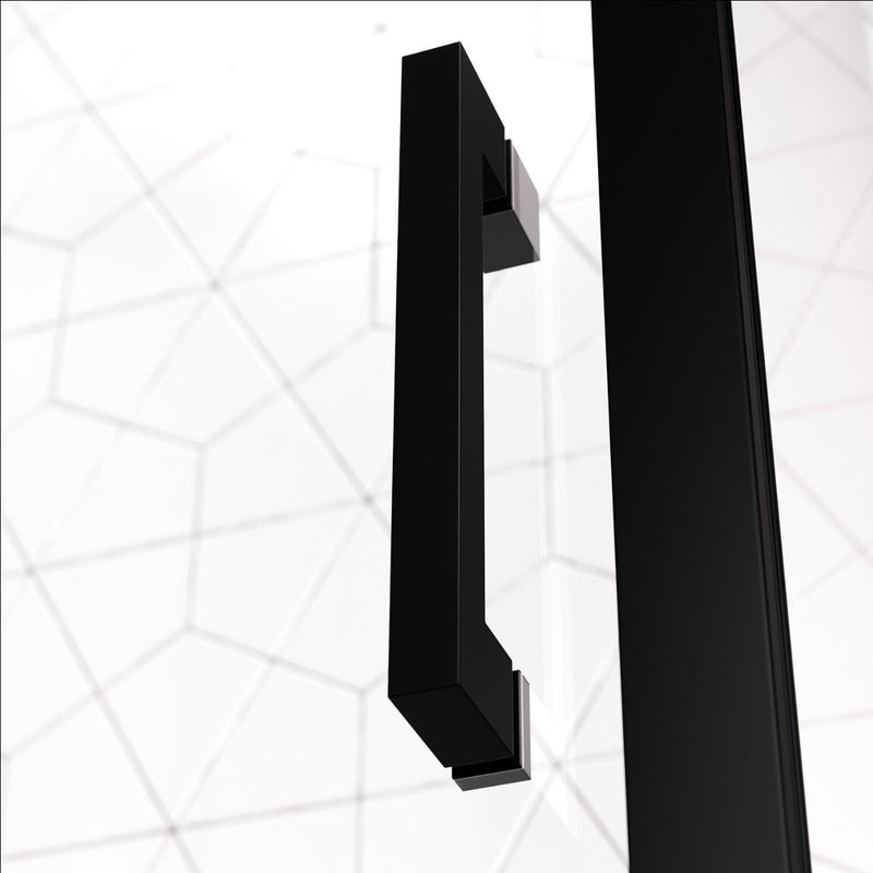 Optim Noir 8mm Matt Black Sliding Shower Enclosure - 1300 x 800mm