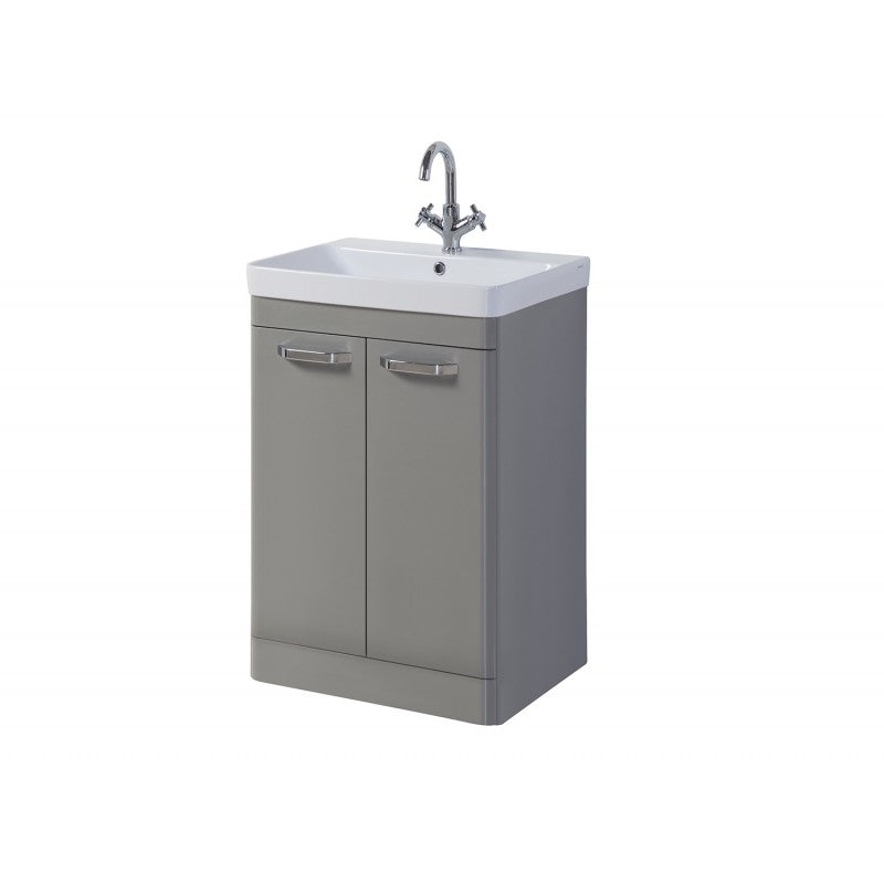 Kartell Options 500mm Floor Standing 2 Door Unit & Ceramic Basin - Choose Colour