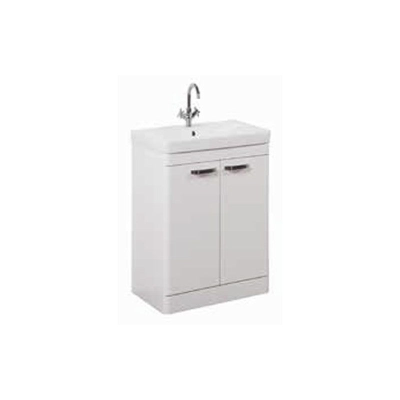 Kartell Options 500mm Floor Standing 2 Door Unit & Ceramic Basin - Choose Colour