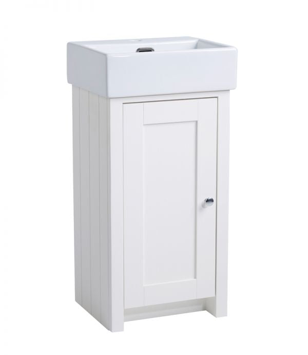 Tavistock LANSDOWN Ceramic Basin, 420mm Wide, 1 Tap Hole, White