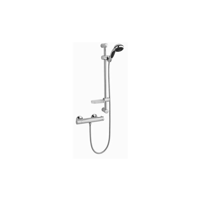 Kartell Option 5 Thermostatic Exposed Bar Shower With Adjustable Slide Rail Kit