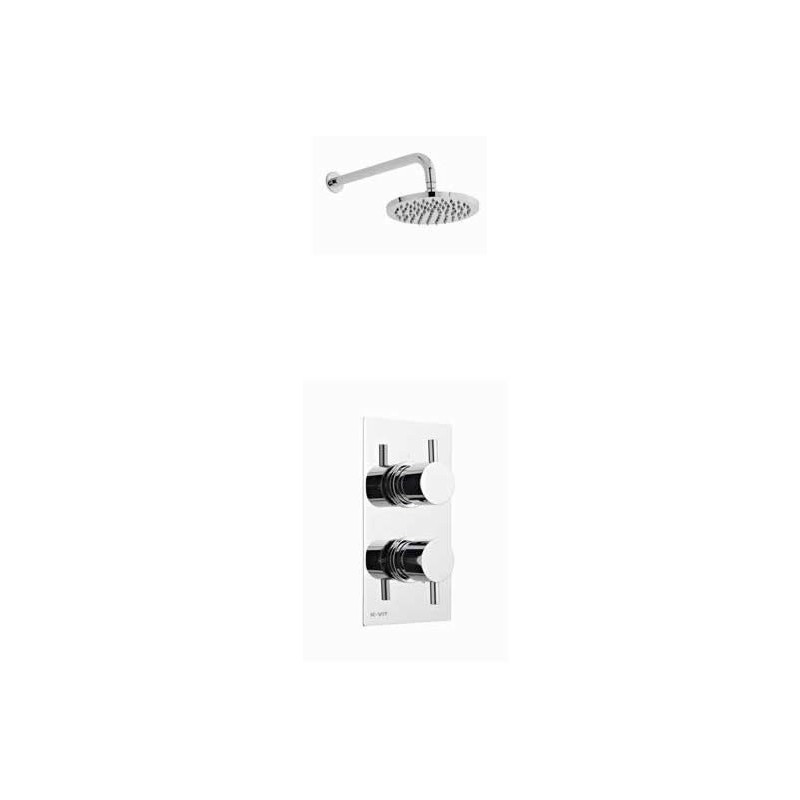 Kartell Option 2 Thermostatic Concealed Shower With Fixed Overhead Drencher