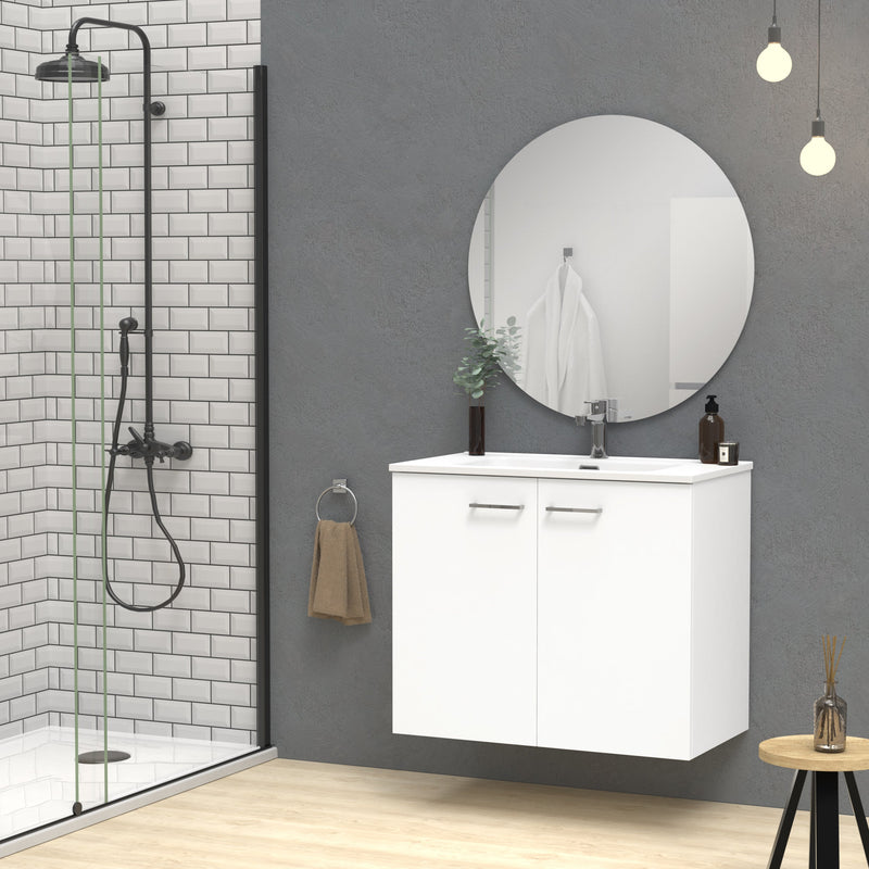 Banyetti Alpine White Wall Hung 800mm Vanity Unit