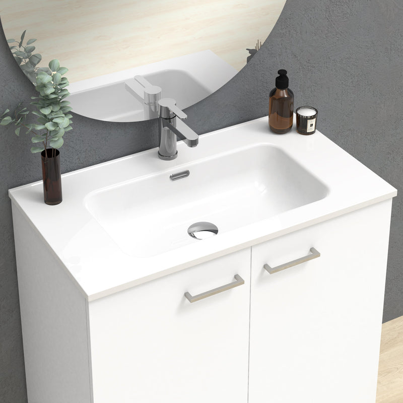 Banyetti Alpine White Wall Hung 800mm Vanity Unit