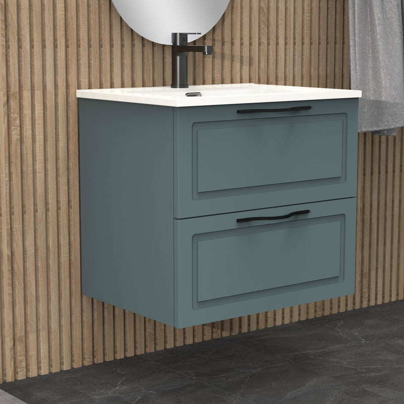 Banyetti Matador Ocean Blue Wall Hung Vanity Unit 600mm