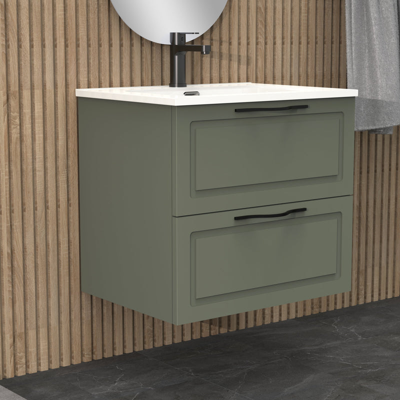 Banyetti Matador Muscat Sage Wall Hung Vanity Unit 600mm