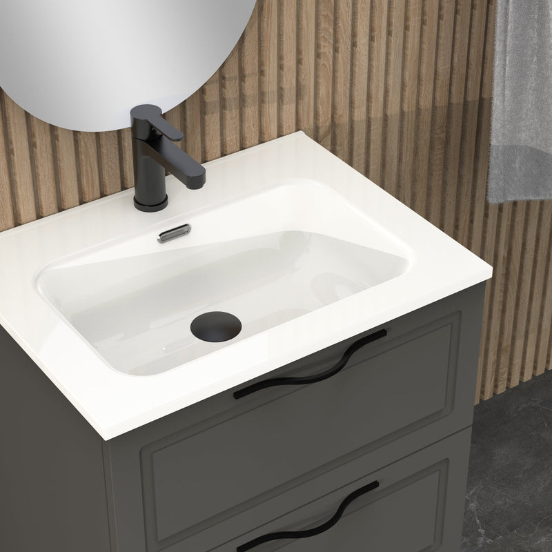 Banyetti Matador Matt Grey Wall Hung Vanity Unit 600mm