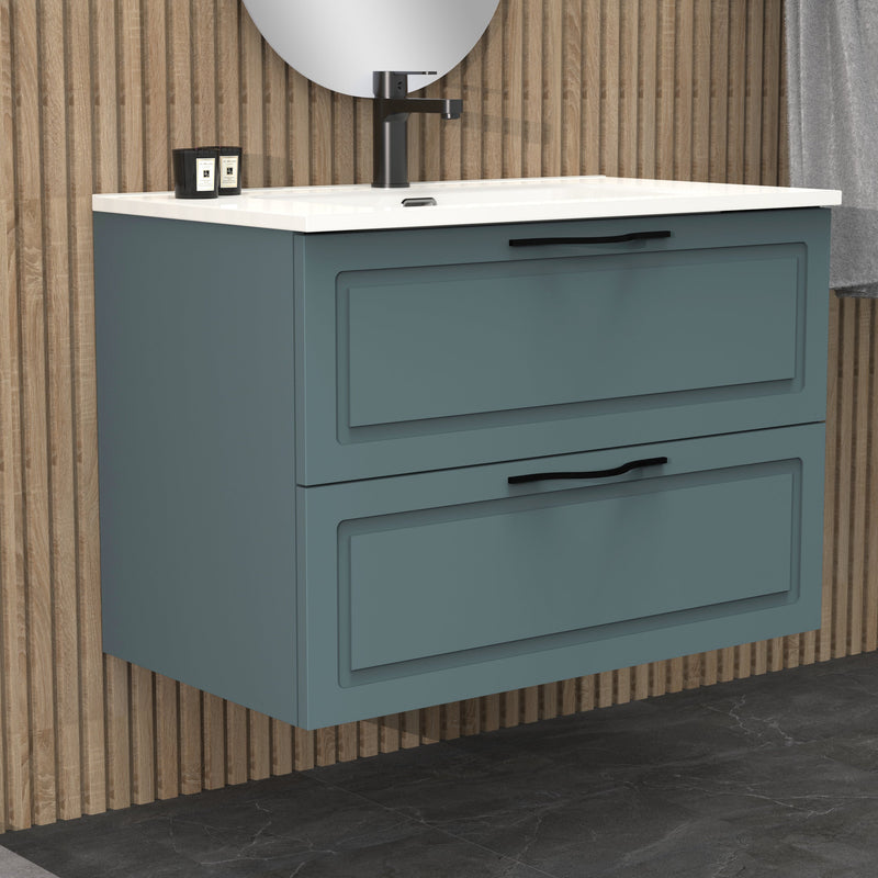 Banyetti Matador Ocean Blue Wall Hung Vanity Unit 800mm