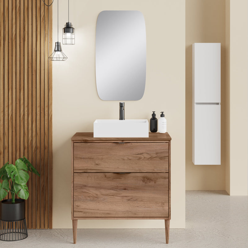 Banyetti Krafter Exotic Walnut Wall Hung Vanity Unit 1000mm