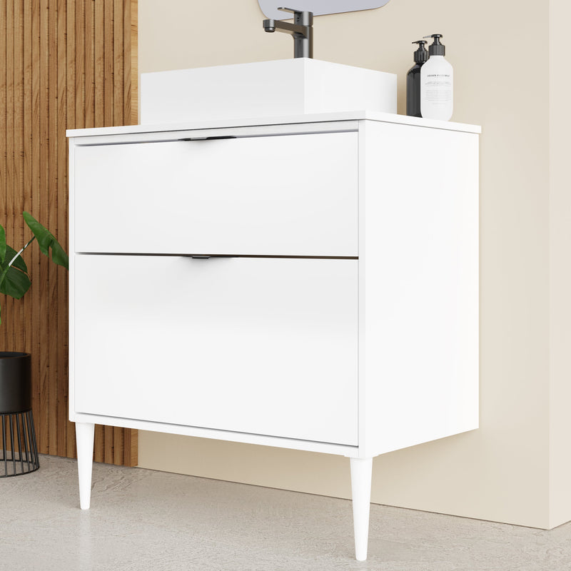 Banyetti Krafter Matt White Wall Hung Vanity Unit 800mm