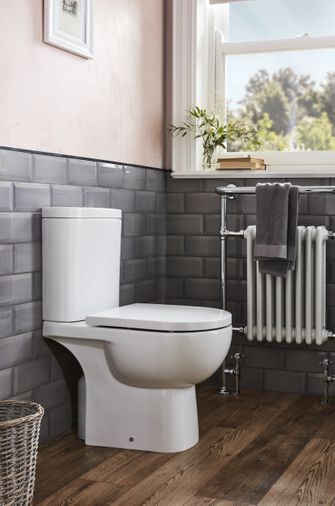 Newton Open Back Close Coupled Toilet (Including Seat)