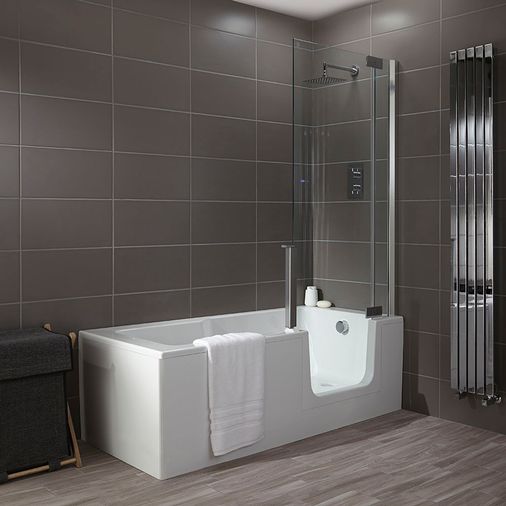 Harbour Right Hand Walk-In Shower Bath & Door - 1700 X 750mm