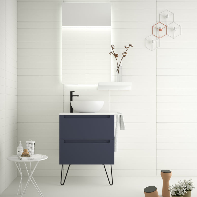 Monterrey 600 Wall Hung Vanity Unit + Basin - Matt Night Blue