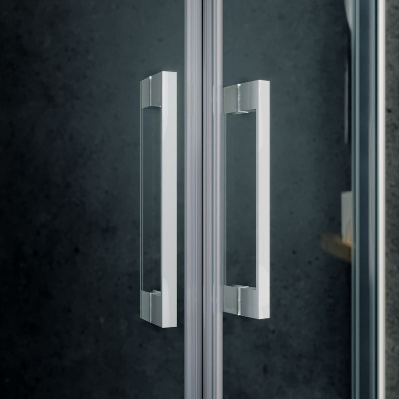 Elle 1200 X 800mm Reversible Offset Shower Enclosure 8mm Easy Clean Nano Glass Shower Cubicle