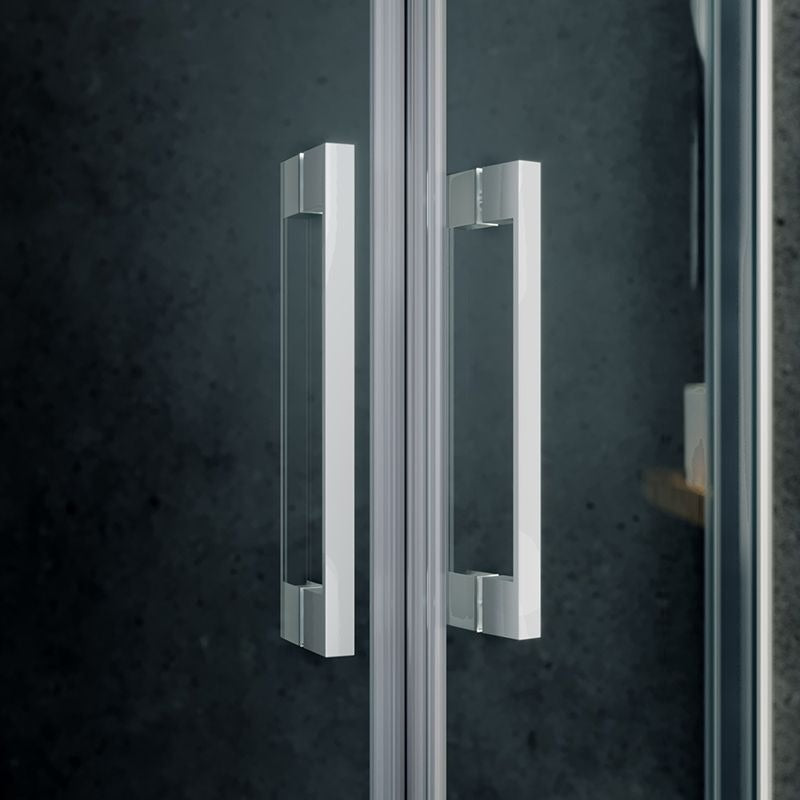 Elle 900 X 760mm Reversible Offset Shower Enclosure 8mm Easy Clean Nano Glass Shower Cubicle