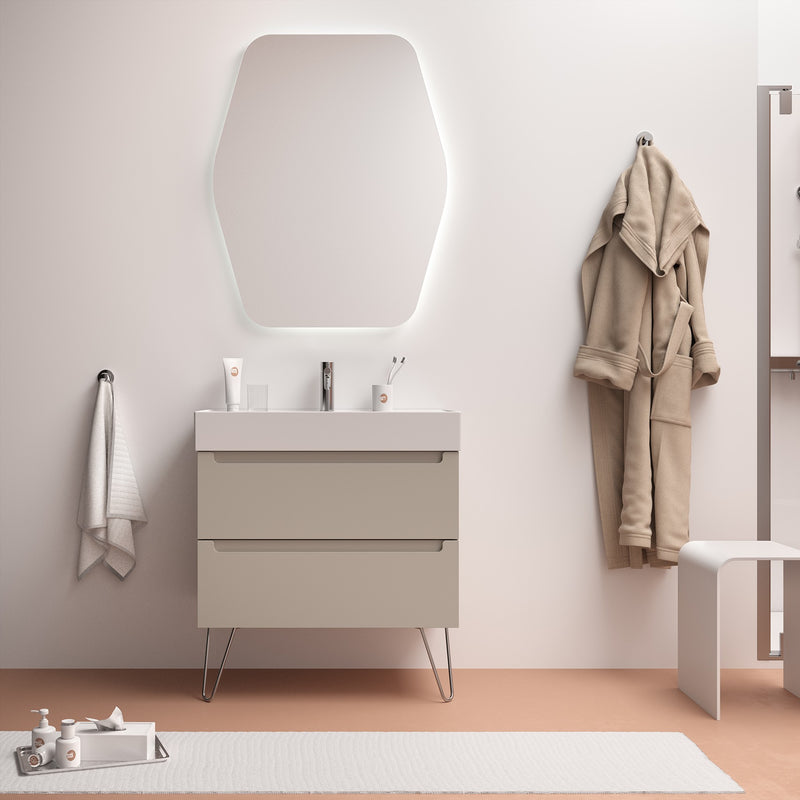 Monterrey 800 Wall Hung Vanity Unit + Basin - Matt Macchiato