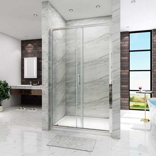 Elle 1700mm Sliding Shower Door 6mm Tempered Glass Shower Screen