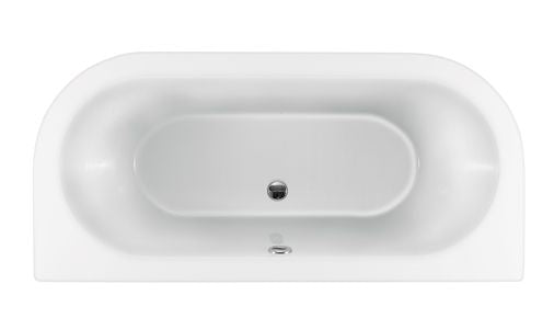 Belmont Back To Wall Roll Top Bath With White Feet