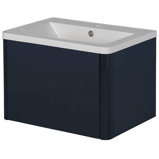 Lucca 600mm Wall Hung Vanity Unit + Basin - Matt Indigo